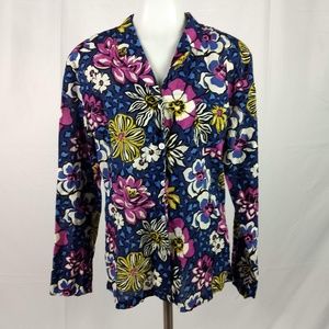 Vera Bradley Size Small Floral Blouse Shirt Top